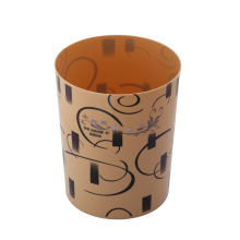 Coffee Color Fashion Round Living Room Paper Basket (FF-5224-3)